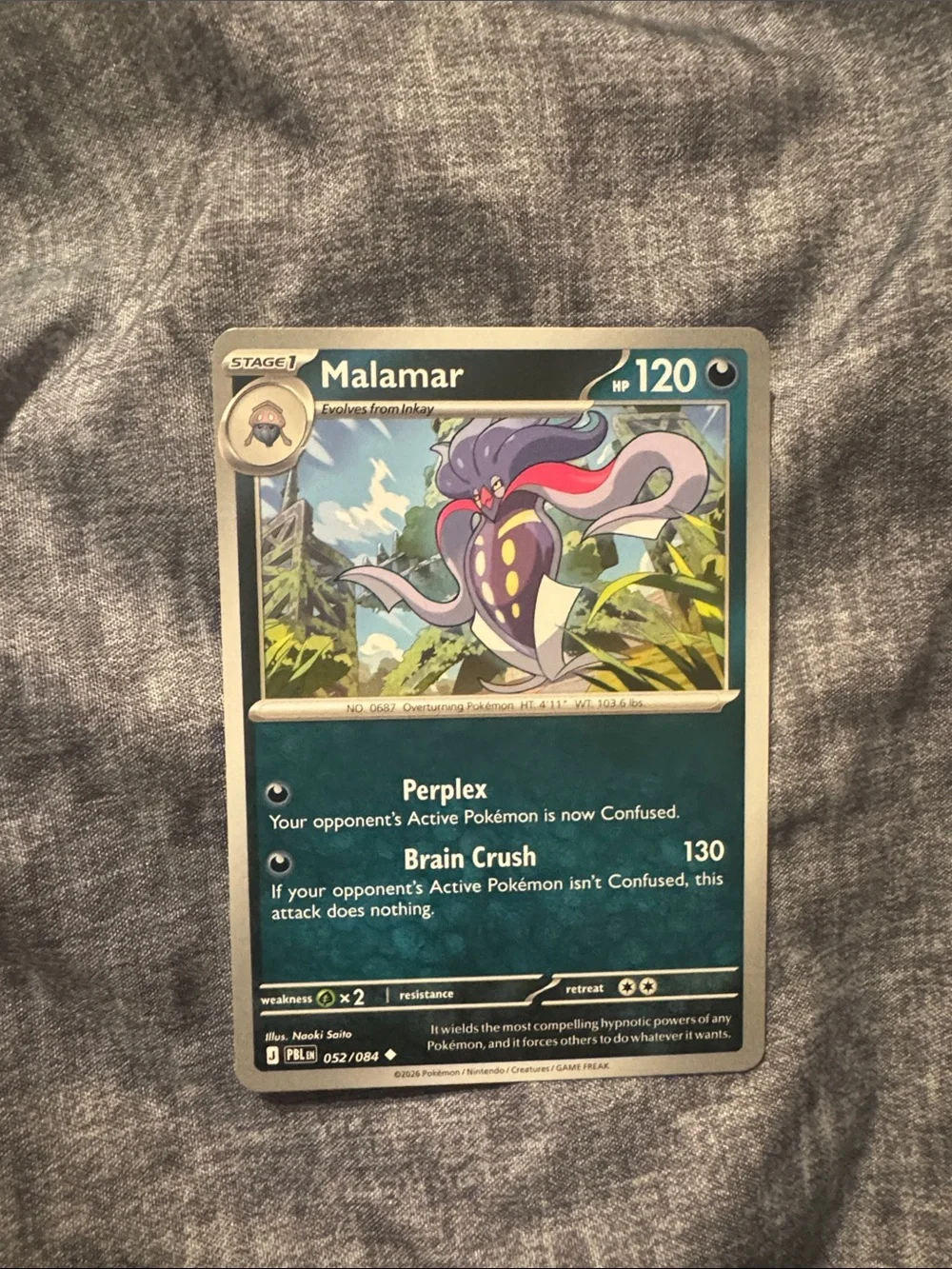 Malamar Pokemon Trading Card